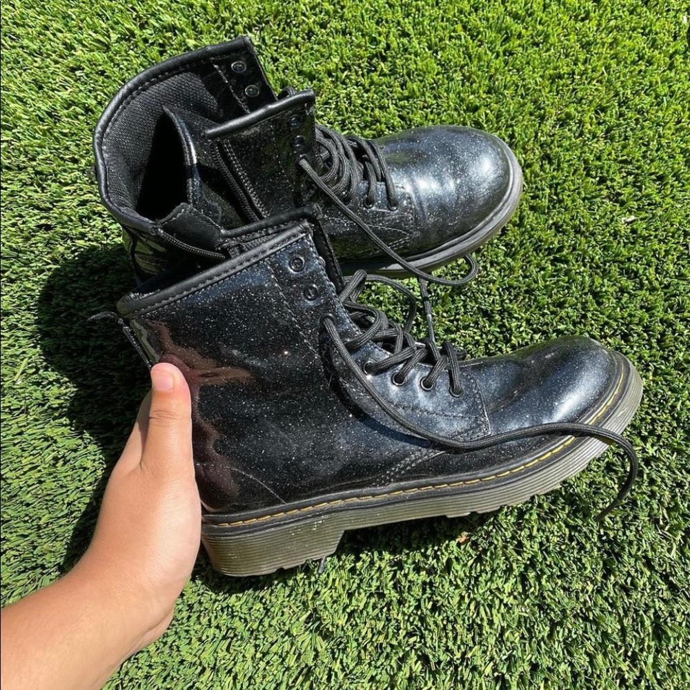 Dr. Martens Black Glitter Delaneys
